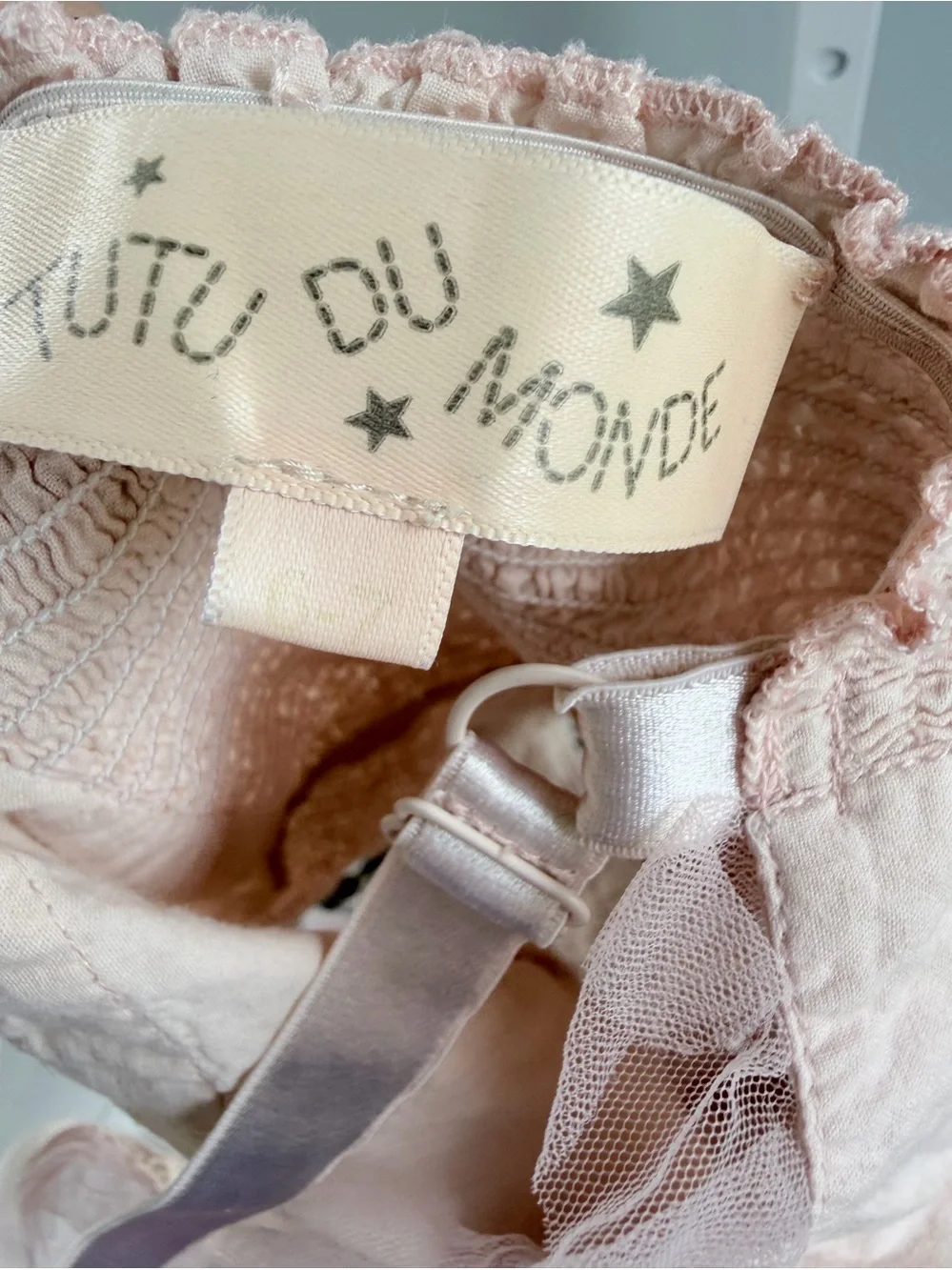 Tutu Du Monde Bébé Moonlit Onesie - Linen/Pink Sequin - Size 6-7